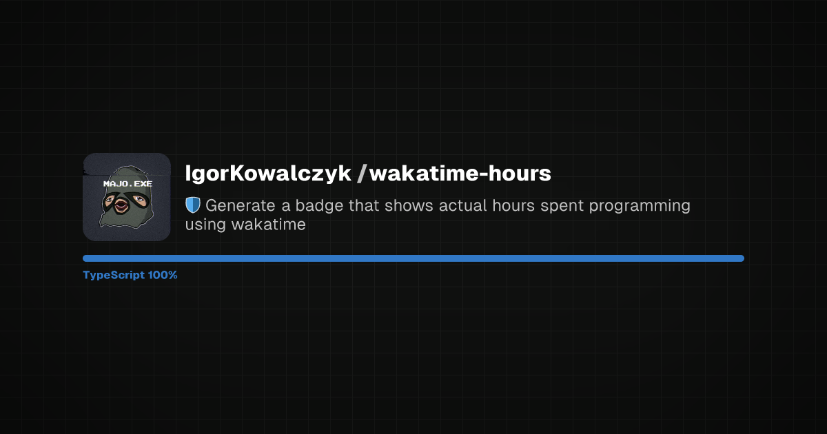 Preview of wakatime-hours